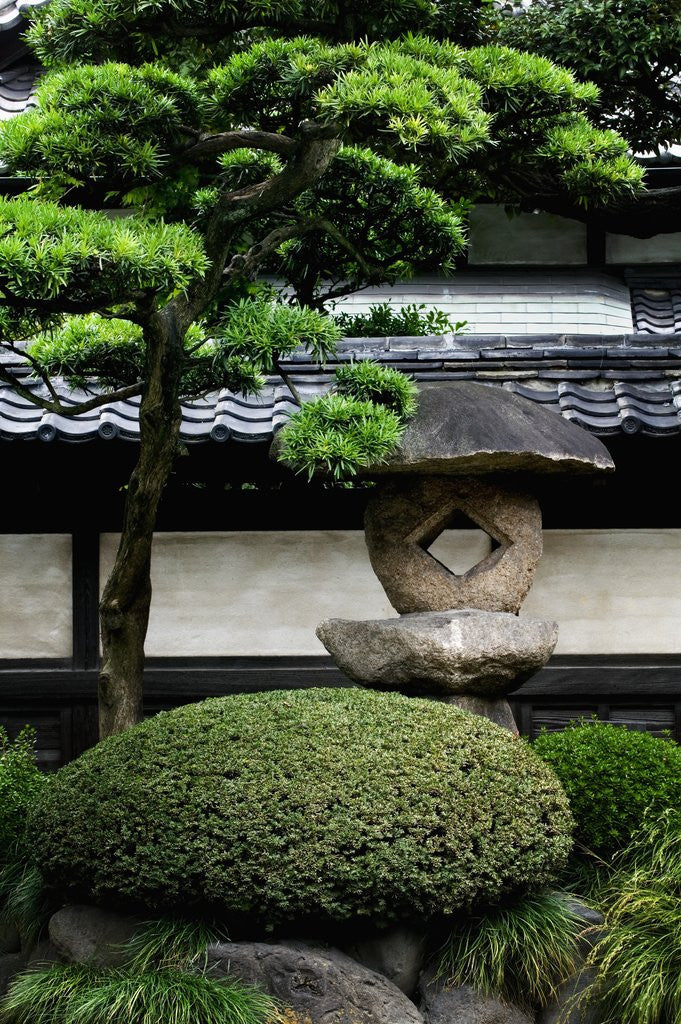 Detail of Garden in Senso-ji Temple by Corbis