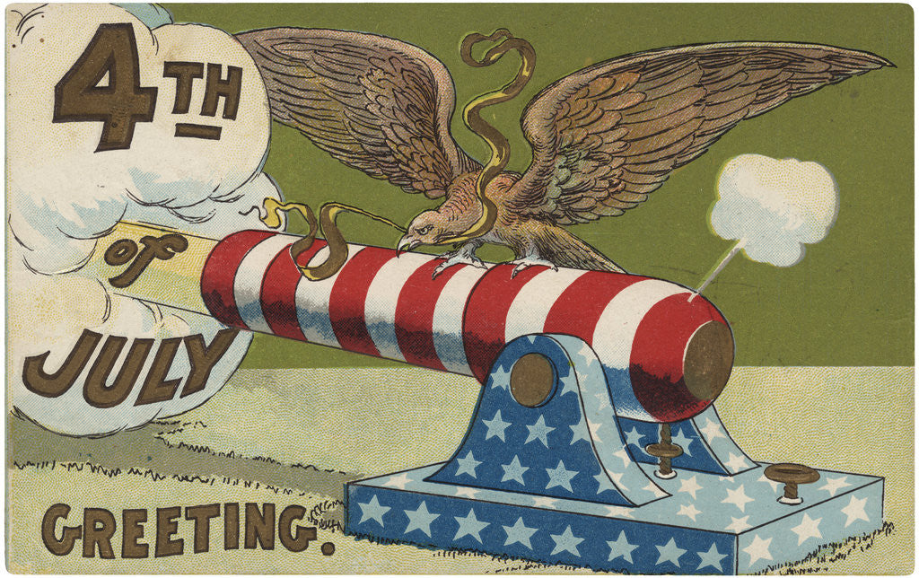 Detail of 4th of July Greeting Postcard by Anonymous