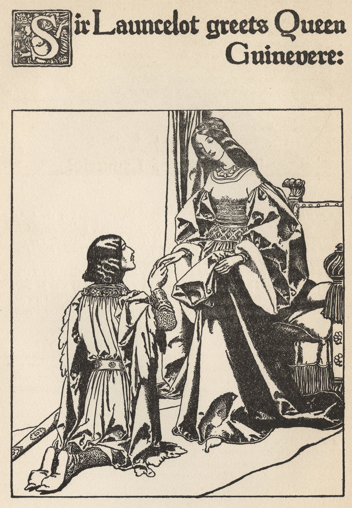 Detail of Sir Launcelot Greets Queen Guinevere by Howard Pyle