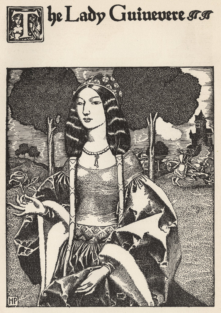 Detail of The Lady Guinevere by Howard Pyle