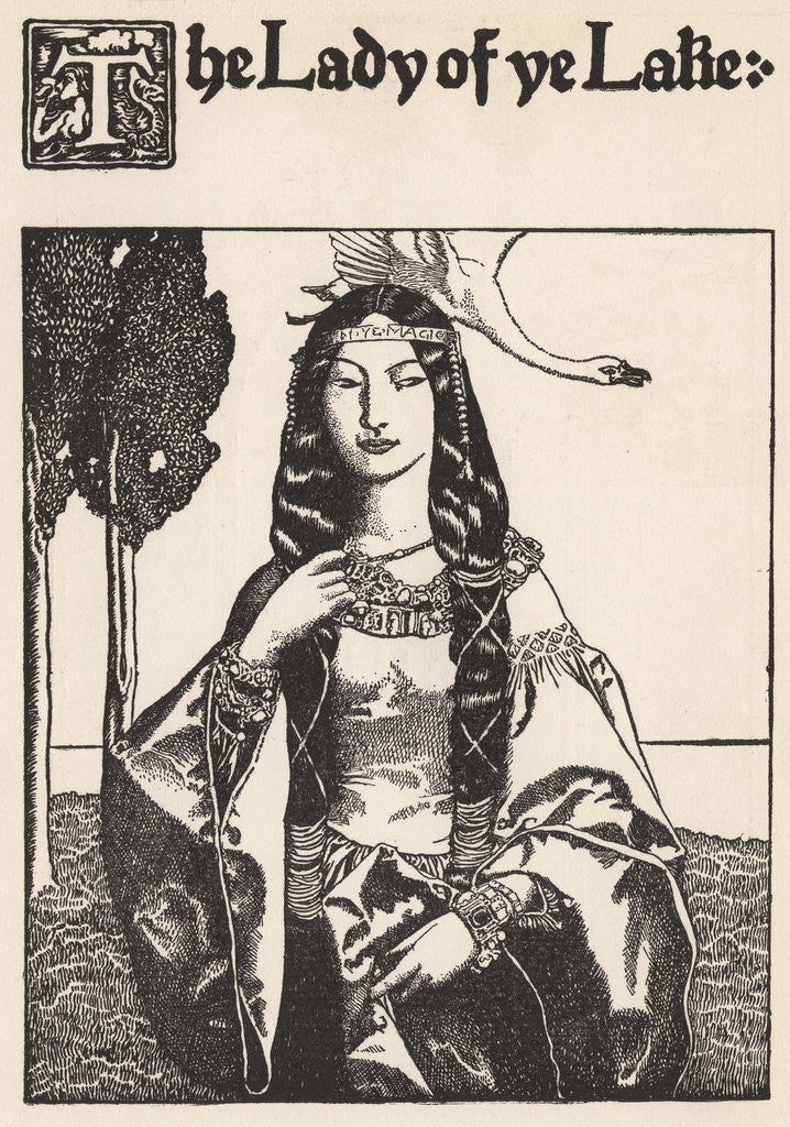 Detail of The Lady of Ye Lake by Howard Pyle