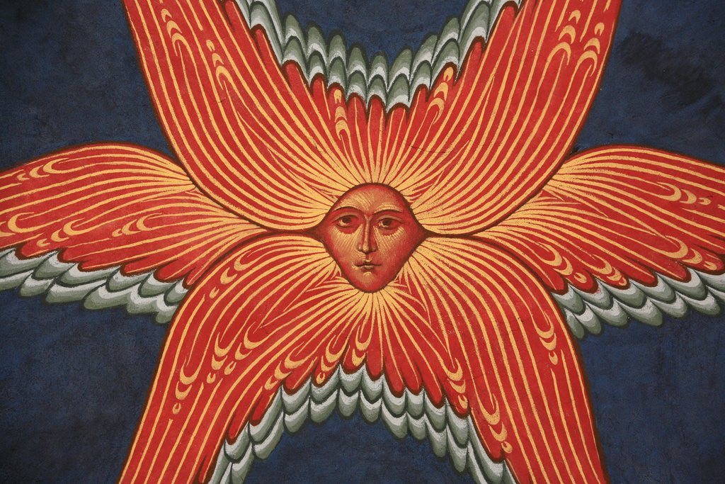 Detail of Detail of Seraphim from Apocalypse Fresco at Monastery of Saint-Antoine-le-Grand by Anonymous