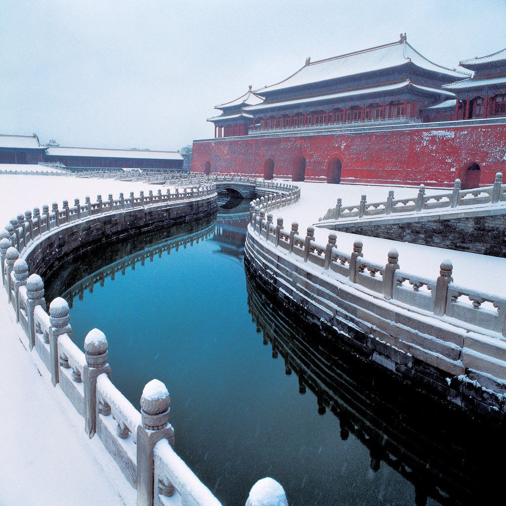 Detail of Wu Gate and Jinshui Bridge Covered in Snow by Anonymous