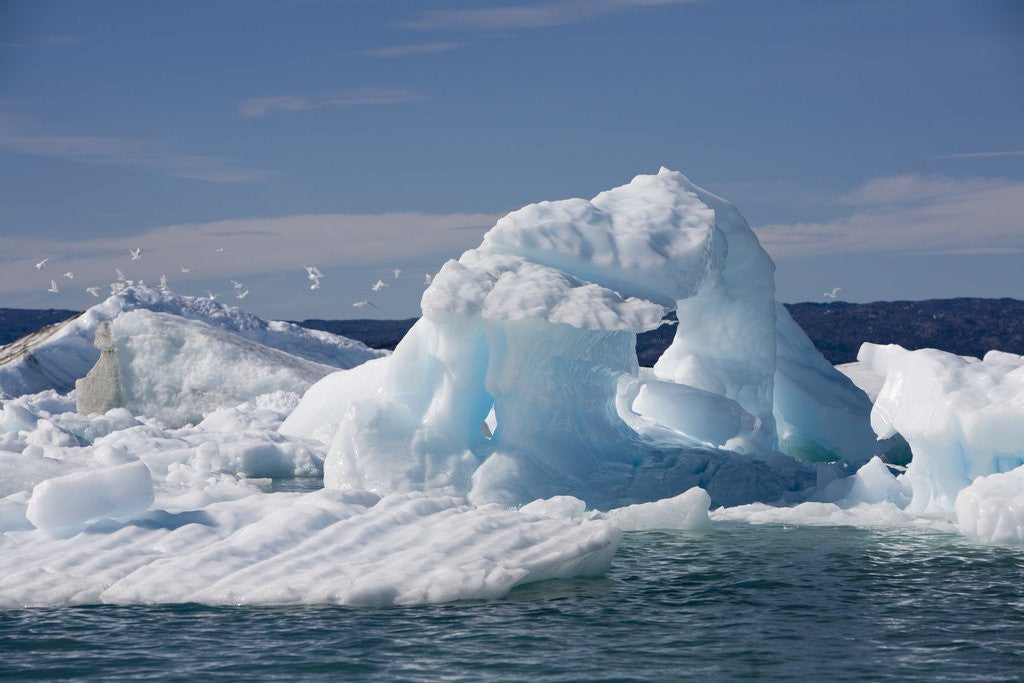 Detail of Icebergs in Disko Bay by Corbis