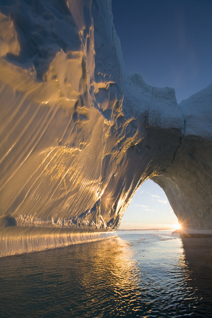 Detail of Arched Iceberg in Ililussat by Corbis