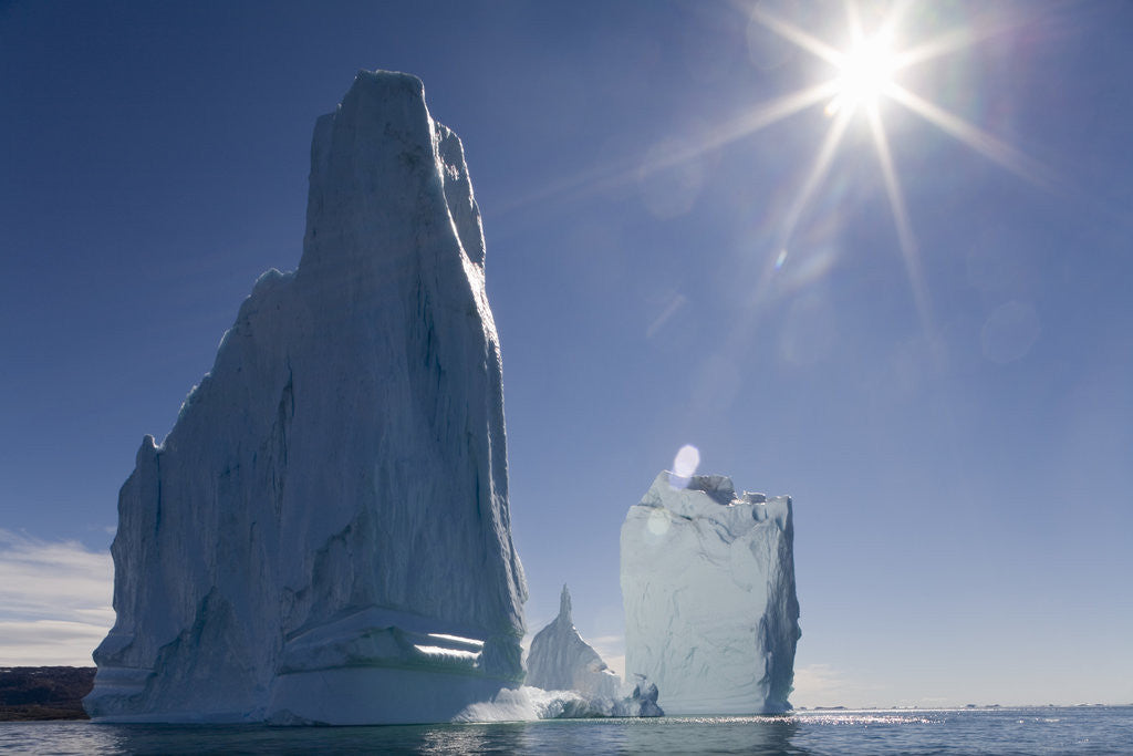 Detail of Icebergs in Ililussat by Anonymous