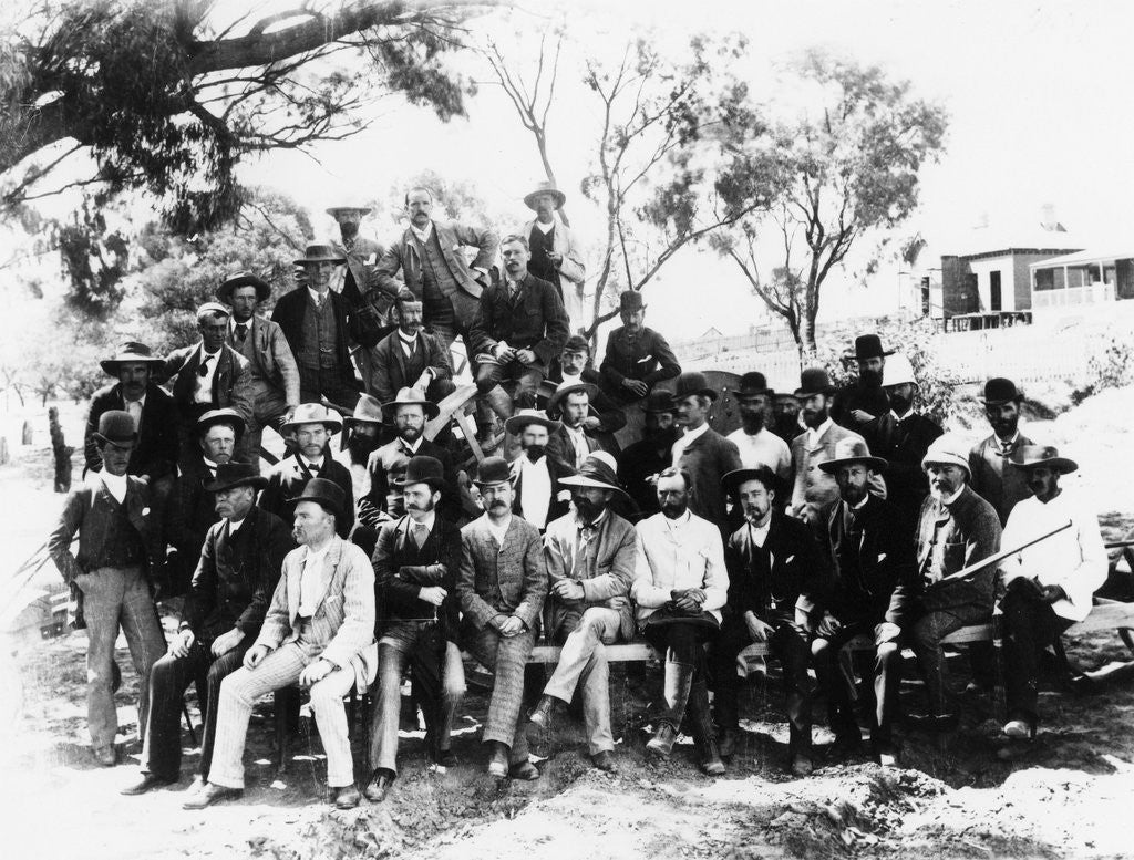Detail of Men of Mildura in Victoria in 1889 by Anonymous