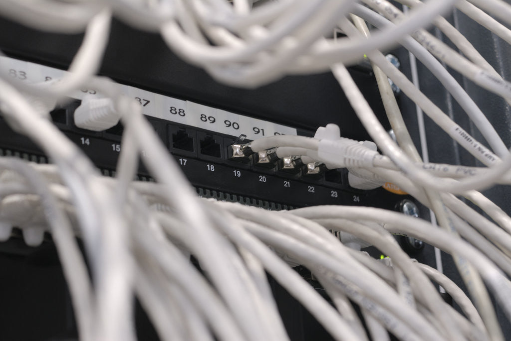 Detail of Computer Network Cables by Anonymous