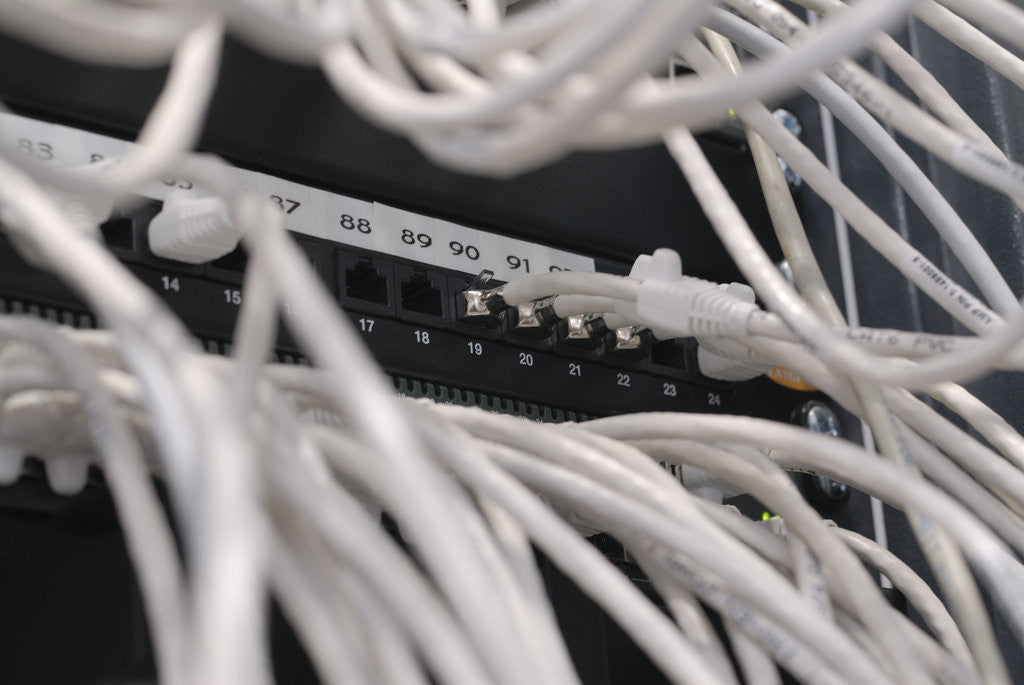 Detail of Computer Network Cables by Corbis