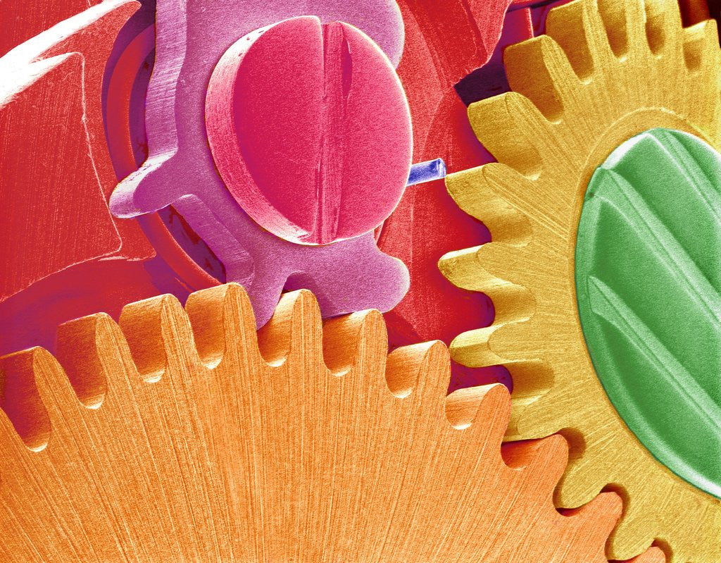 Detail of Multicolored Watch Gears by Corbis