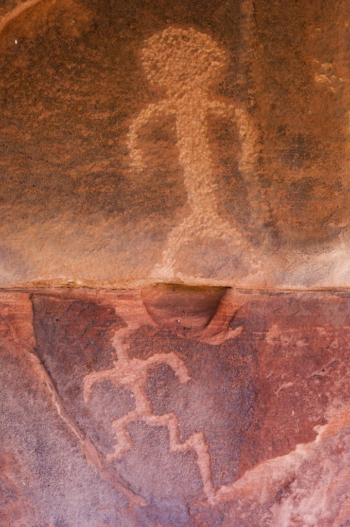Detail of Petroglyphs in Zion National Park by Anonymous