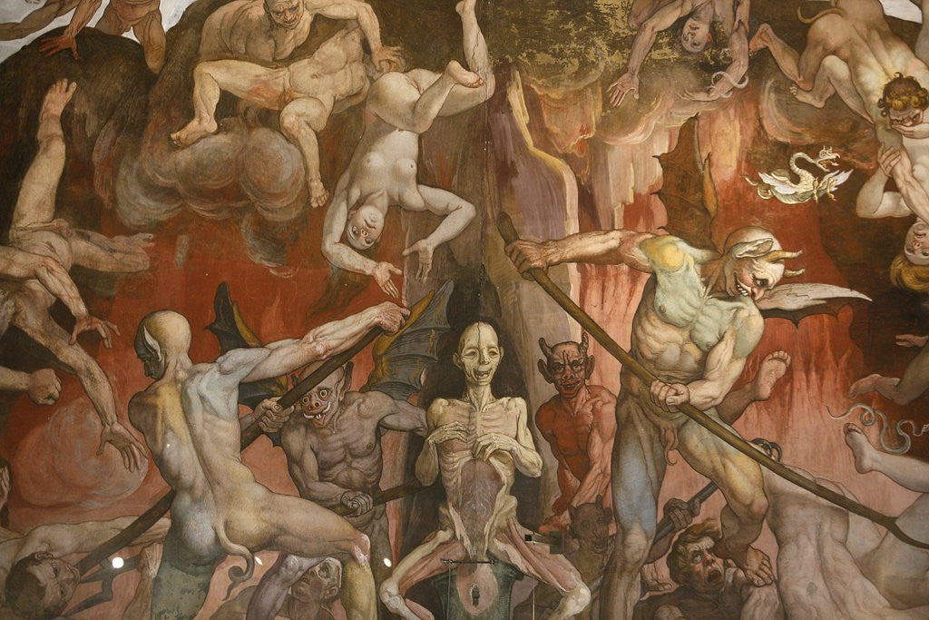 Detail of Detail of Hell from Last Judgment Fresco Cycle by Frederico Zuccaro and Giorgio Vasari