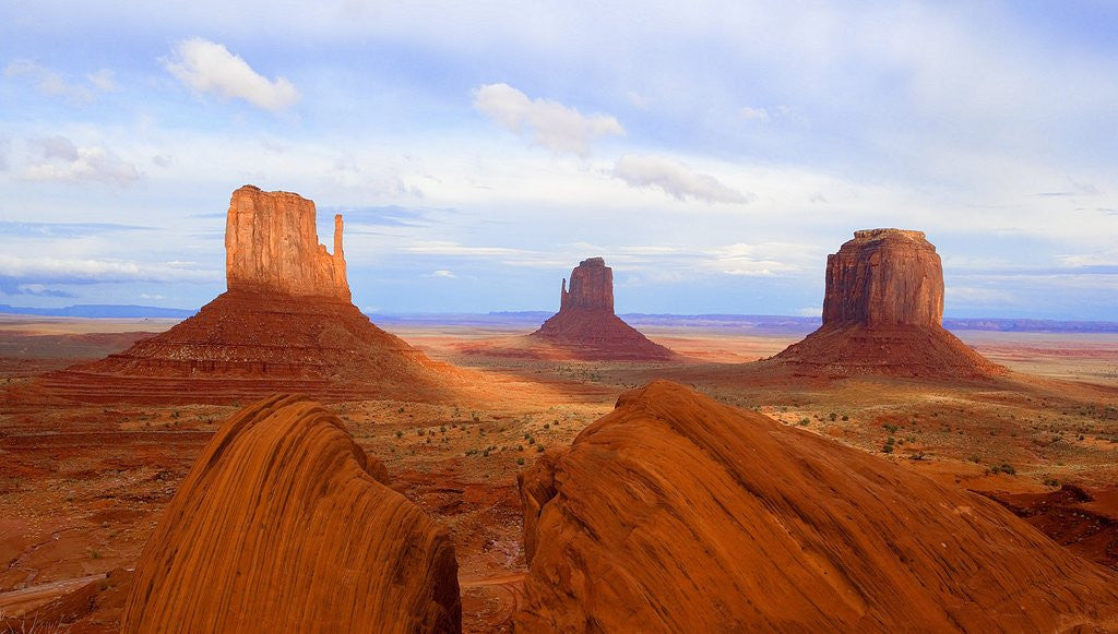 Detail of Mitten Buttes and Merrick Butte in Monument Valley by Corbis