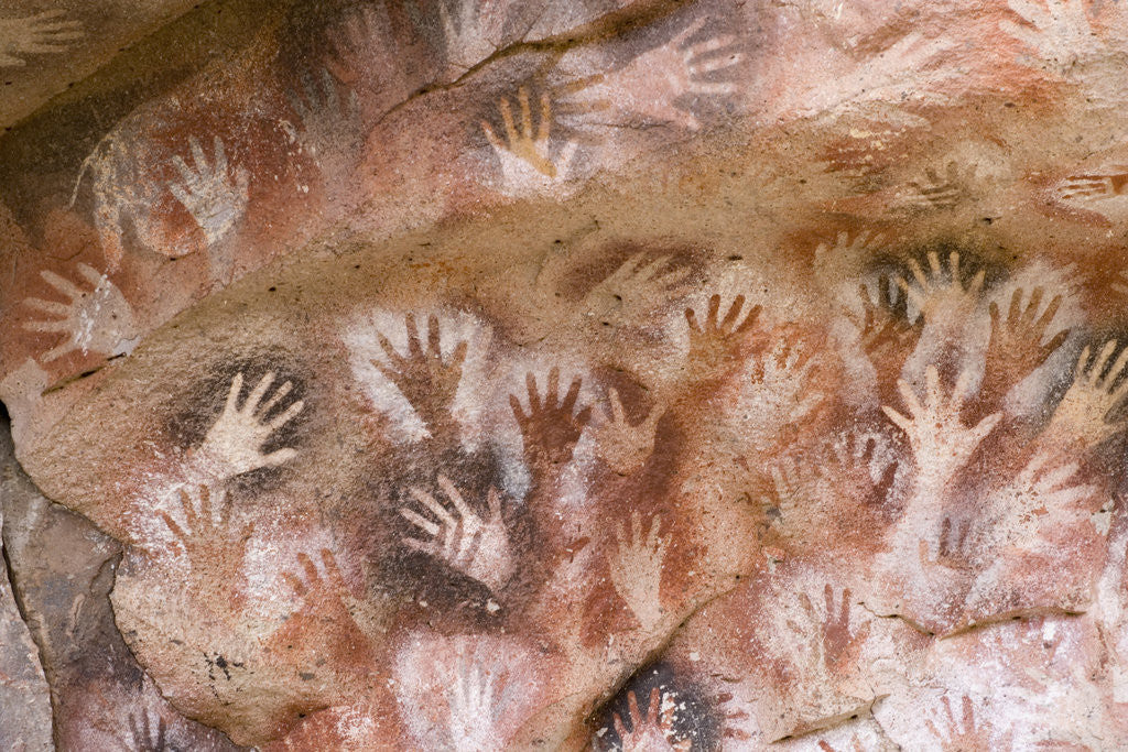 Detail of Cave of Hands in Patagonia, Argentina by Corbis
