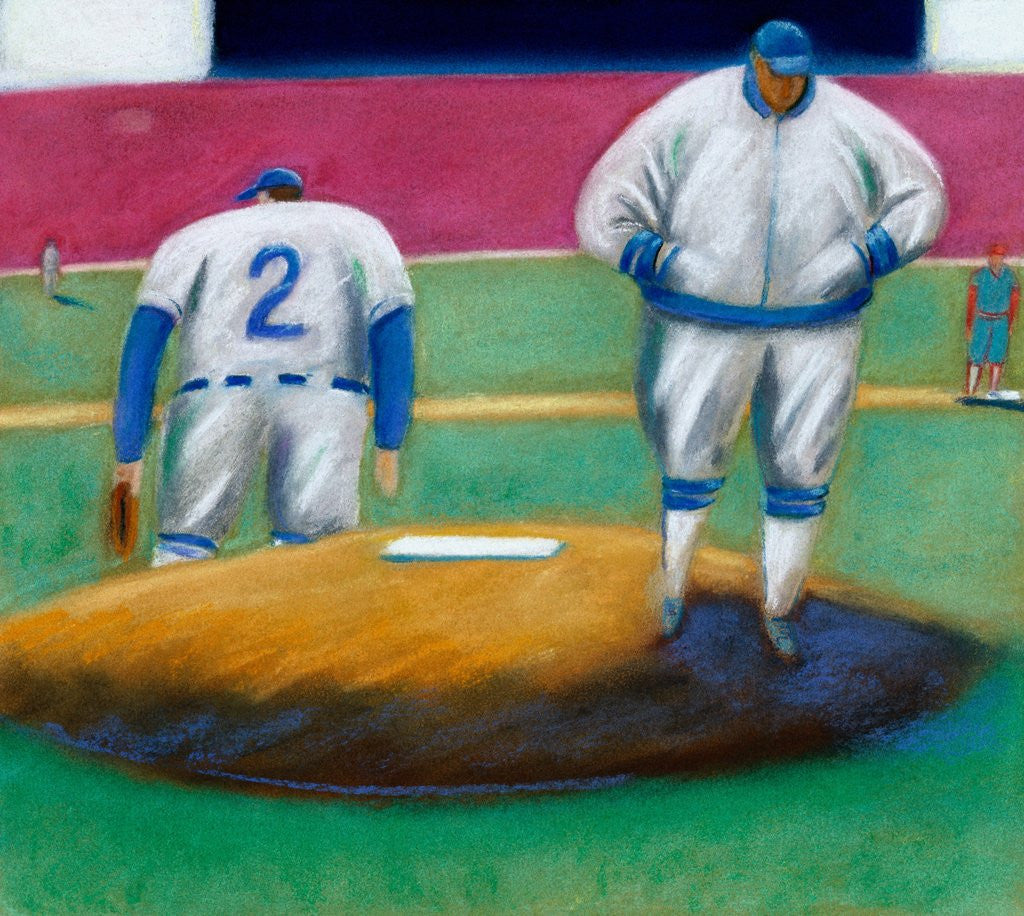Detail of Baseball Blues by Anonymous