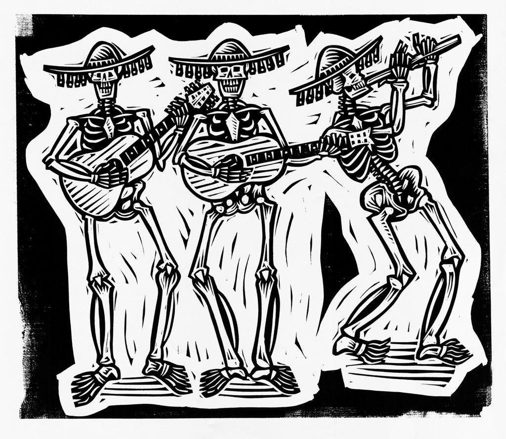 Detail of Skeleton Mariachis by Anonymous