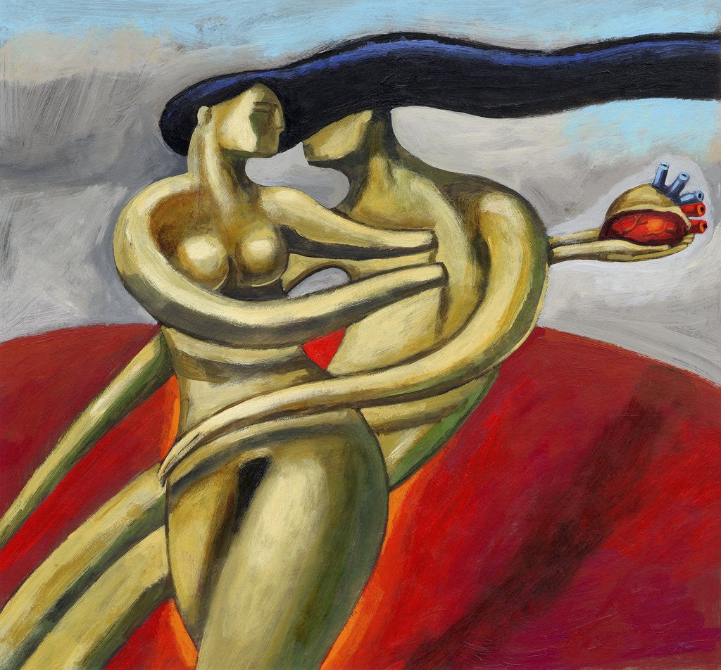 Detail of Woman Stealing a Man's Heart by Anonymous