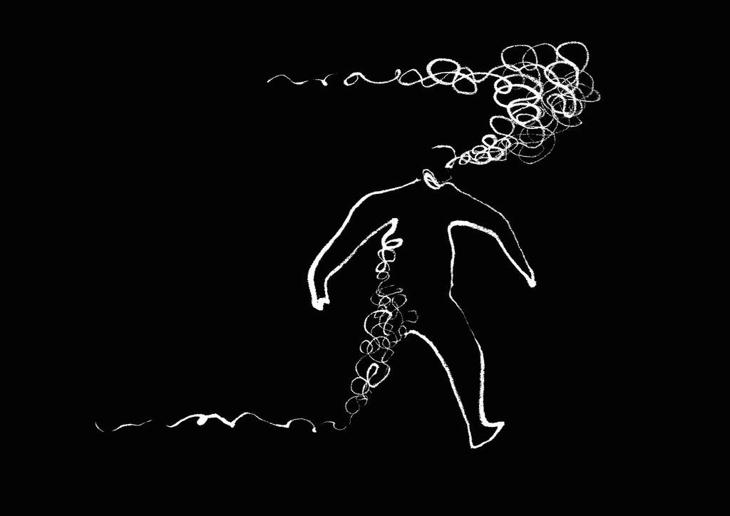 Detail of Unstable Smoking Man by Anonymous