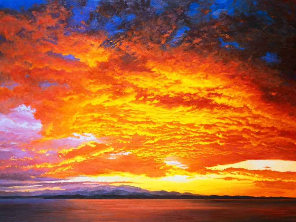 Detail of Sunset at Sea by Anonymous