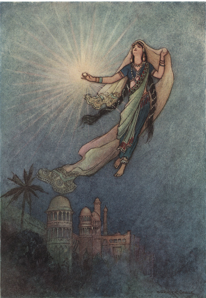 Detail of She Took Up the Jewel in Her Hand by Warwick Goble