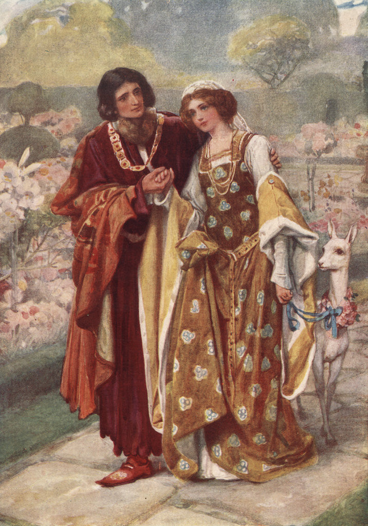 Detail of Lord Ronald and Lady Clare by Arthur Dixon