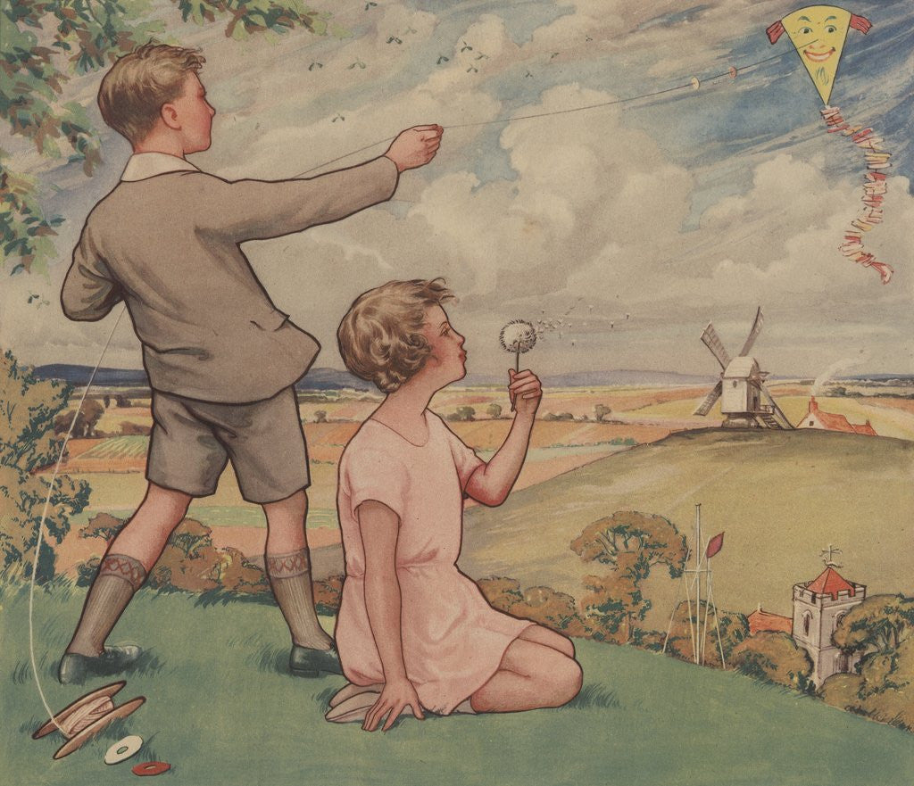 Detail of A Windy Day Illustration by Anonymous