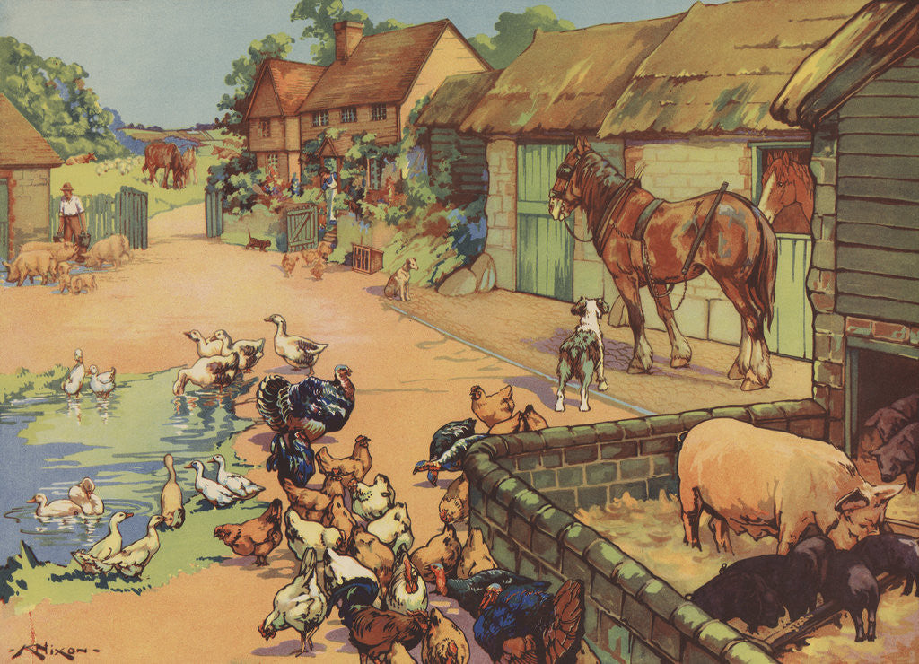 Detail of The Farmyard by K. Nixon