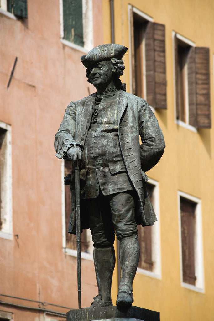 Detail of Bronze Statue of Carlo Goldoni in Square by Anonymous