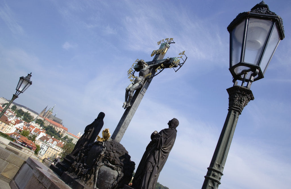 Detail of 17th-Century Crucifix on Charles Bridge by Anonymous