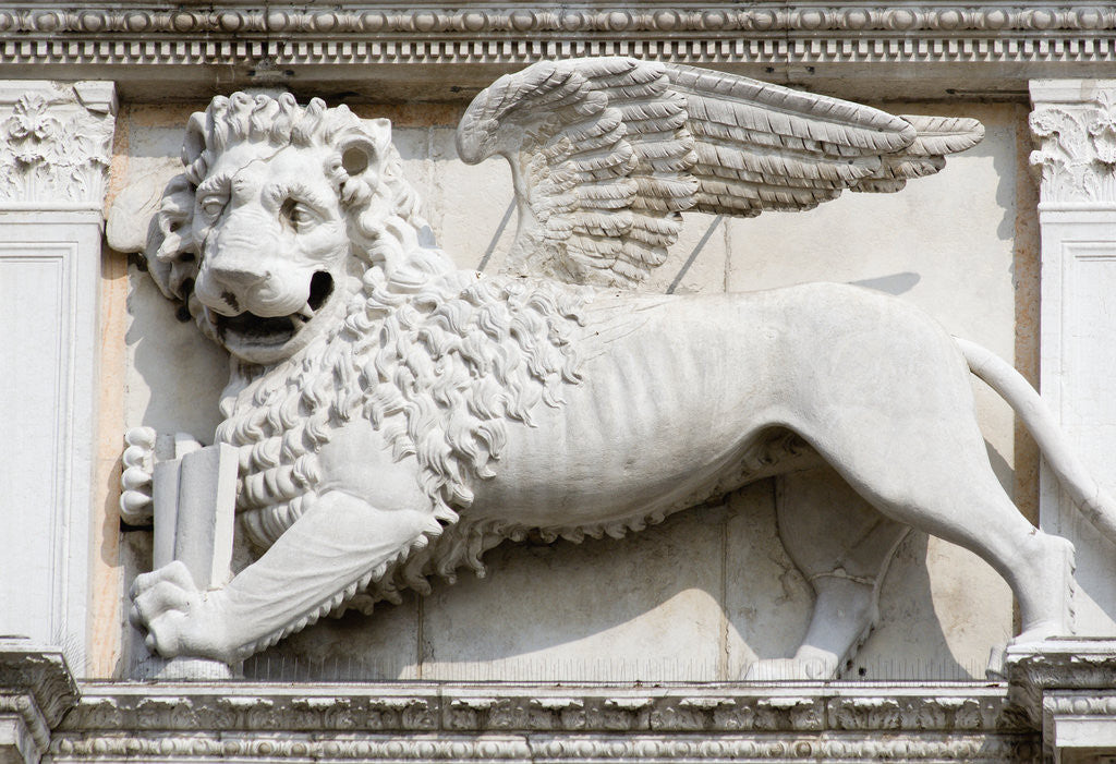 Detail of Stone Carving of Winged Lion of St Mark by Anonymous