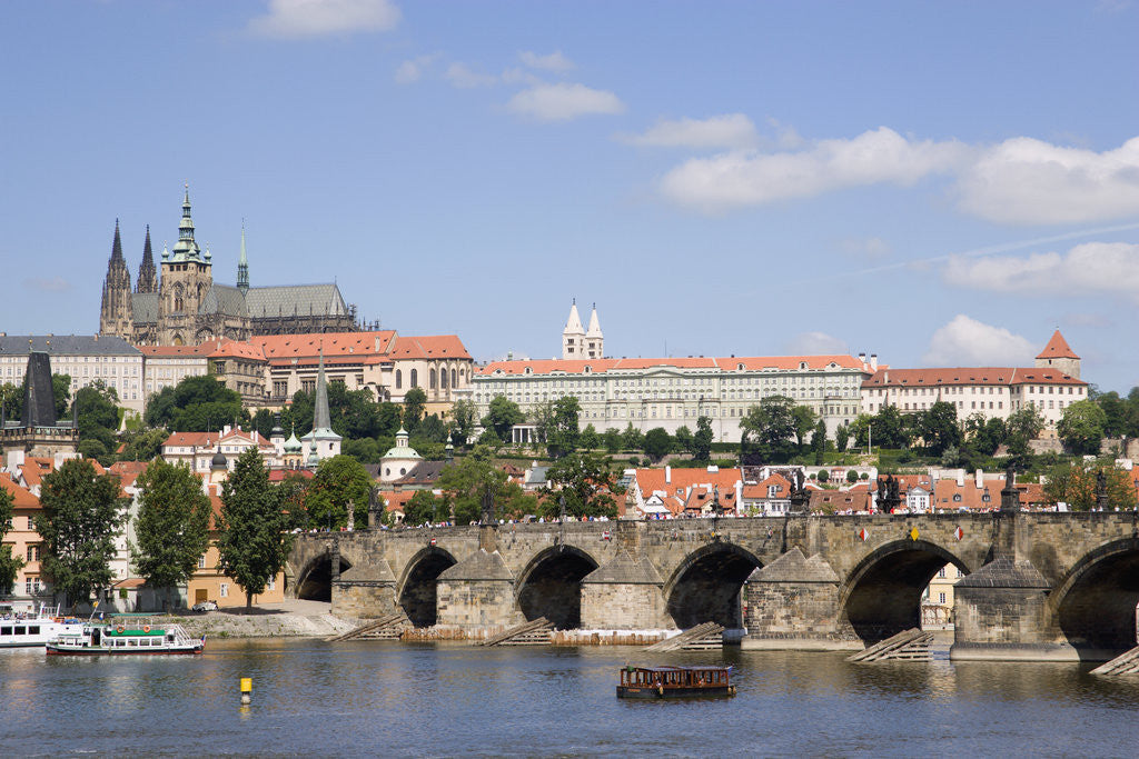 Detail of The Charles Bridge and Vltava River by Corbis