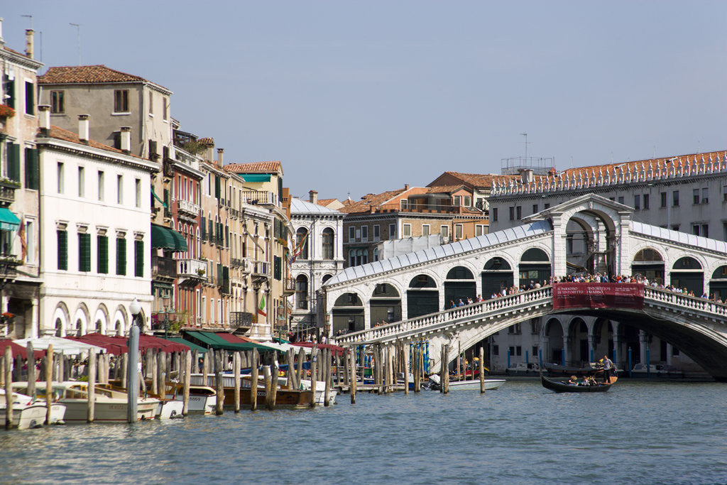 Detail of Rialto Bridge and Grand Canal by Anonymous