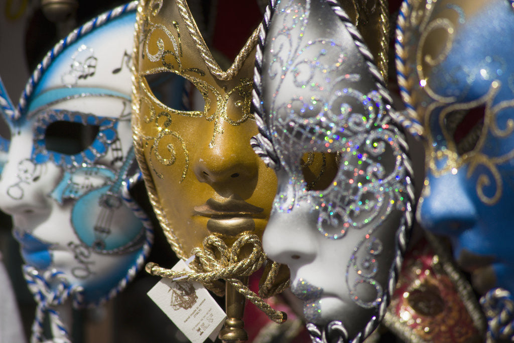 Detail of Carnival Masks for Sale by Anonymous