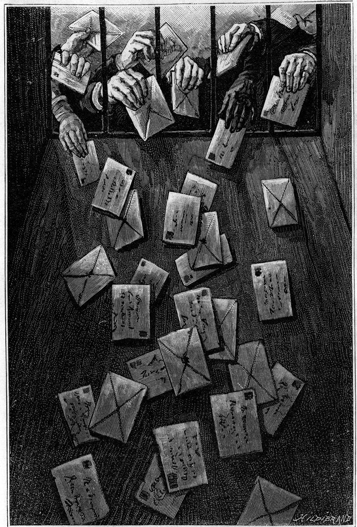 Detail of Illustration of Letters Deposted in Paris Post Office by Anonymous