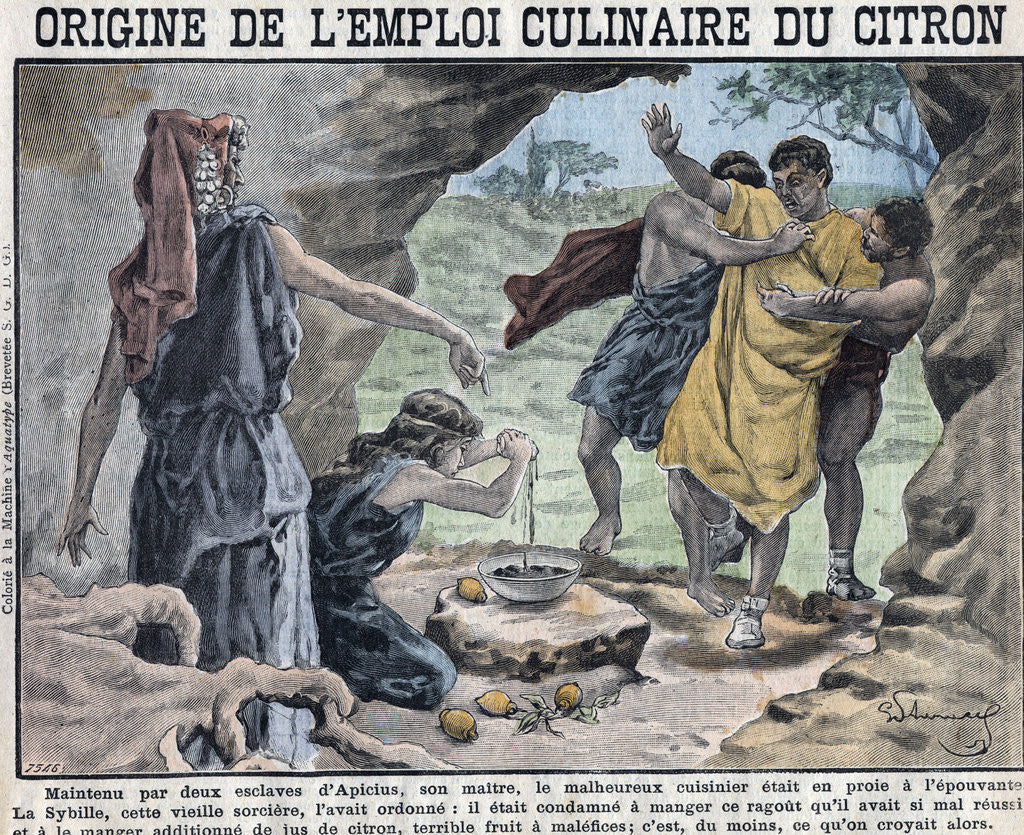 Detail of Illustration of the First Culinary Use of Lemons by Anonymous
