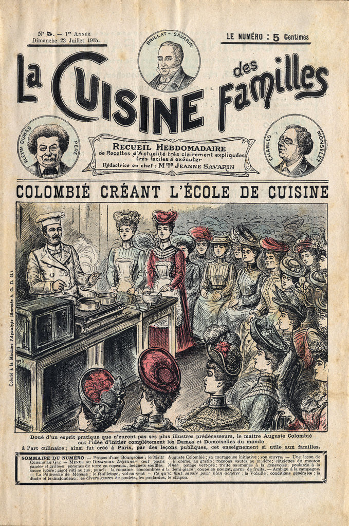 Detail of Illustration of Auguste Colombie's Cooking School by Anonymous