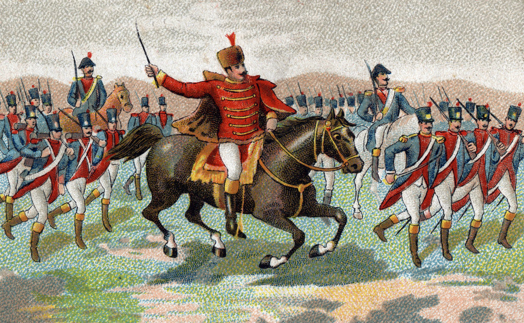 Detail of Illustration of Joachim Murat in the Battle of Iena by Corbis