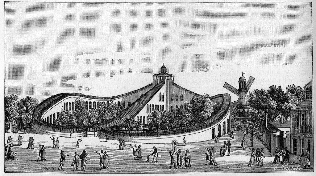 Detail of Illustration of a Roller Coaster in Paris by Anonymous