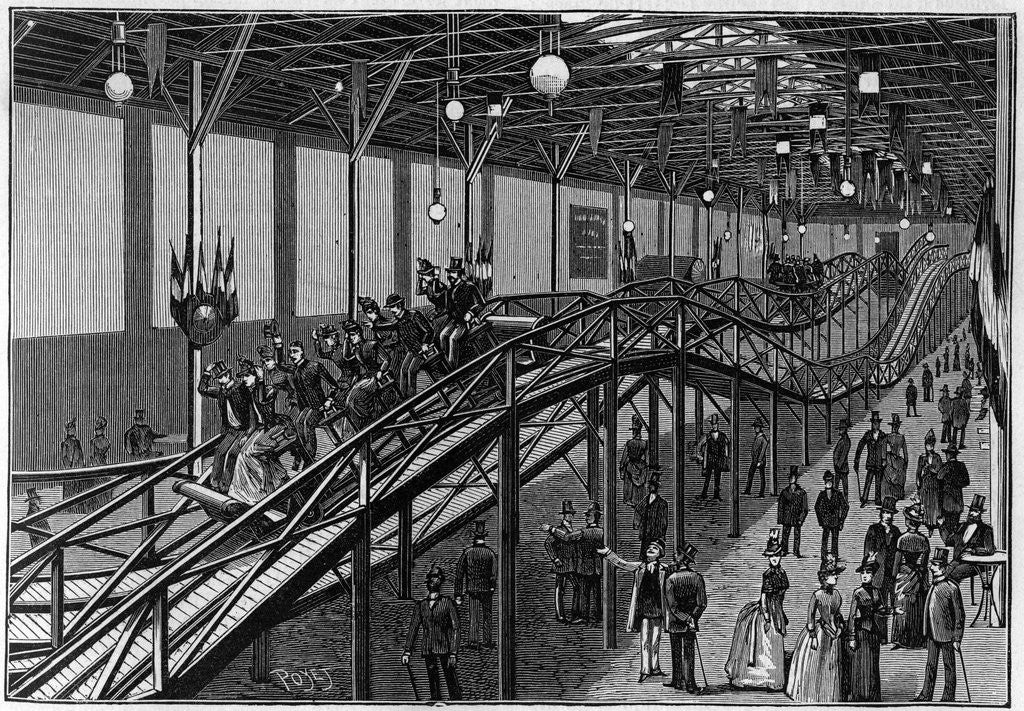 Detail of Illustration of a Roller Coaster in Paris by Anonymous