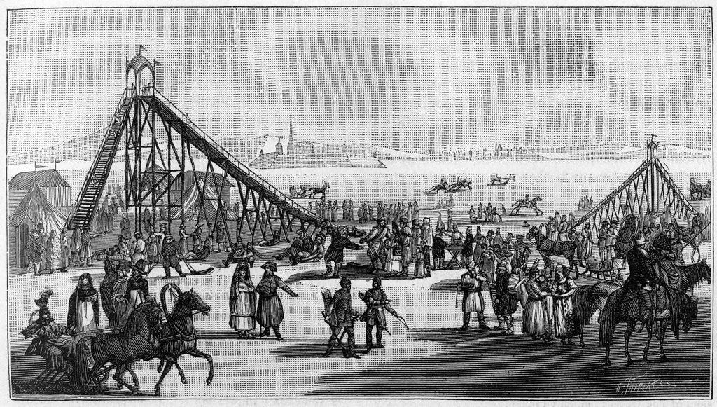 Detail of Illustration of a Roller Coaster by Anonymous