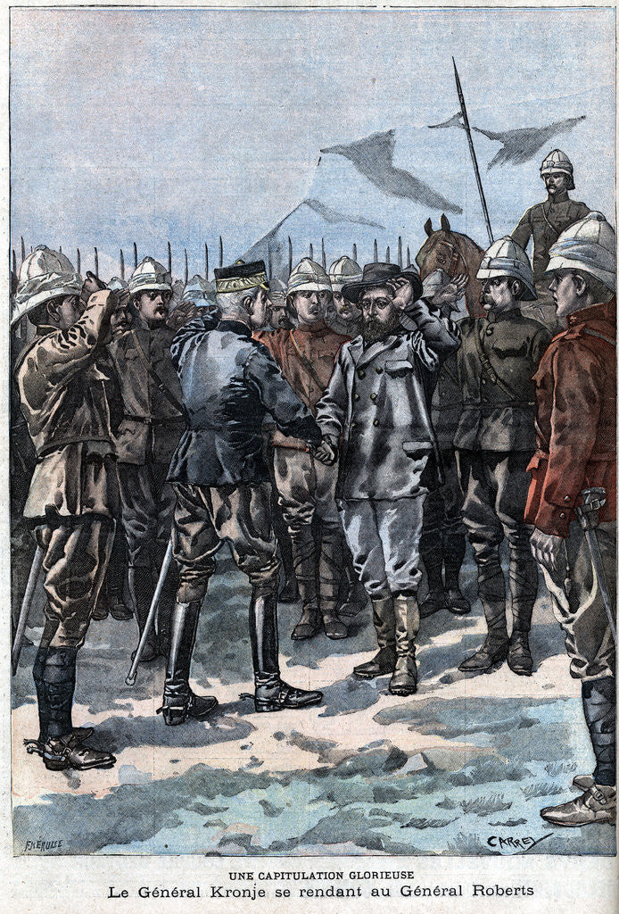 Detail of Illustration of the Surrender of General Cronje to Lord Roberts by Anonymous