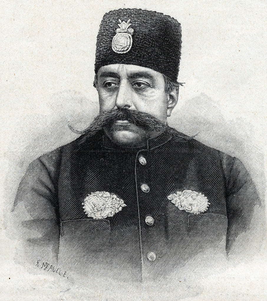Detail of Newspaper Illustration of Mozzafar al-Din by Anonymous