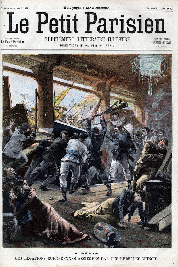 Detail of Illustration of European Legations Attacked by Chinese Rebels in Peking by Anonymous