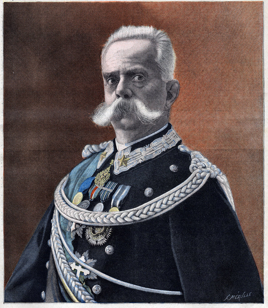 Detail of Newspaper Illustration of Humbert I, King of Italy by Anonymous