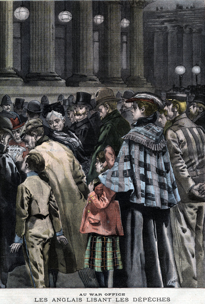 Detail of Illustration of British Citizens Reading Dispatches on the Boer War by Anonymous
