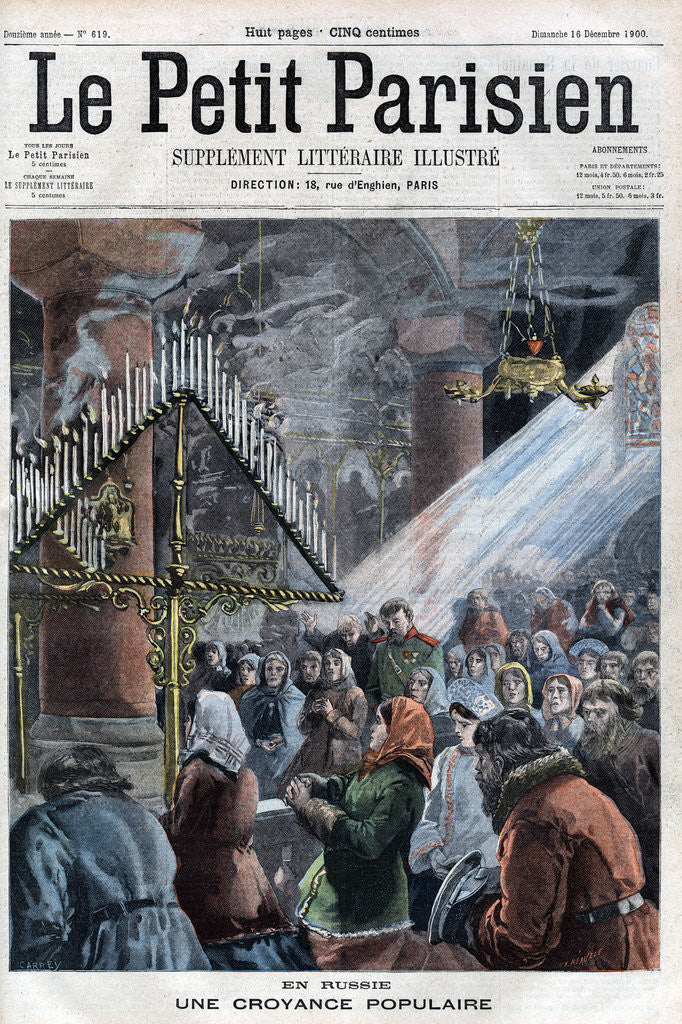 Detail of Illustration of Russians Praying for the Health of the Czar by Anonymous