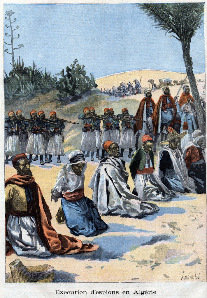 Detail of Illustration of the Execution of Spies in Algeria by Corbis