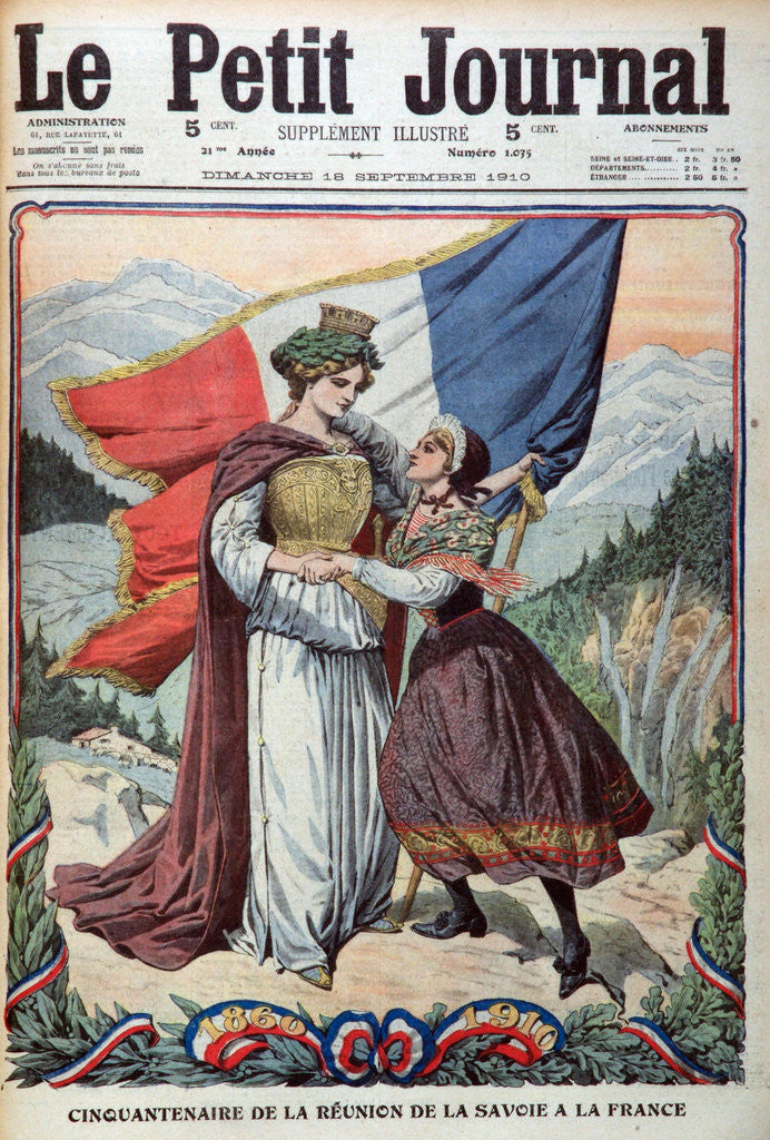 Detail of Illustration of Fifty Year Anniversary of the French Annexation of Savoie by Anonymous