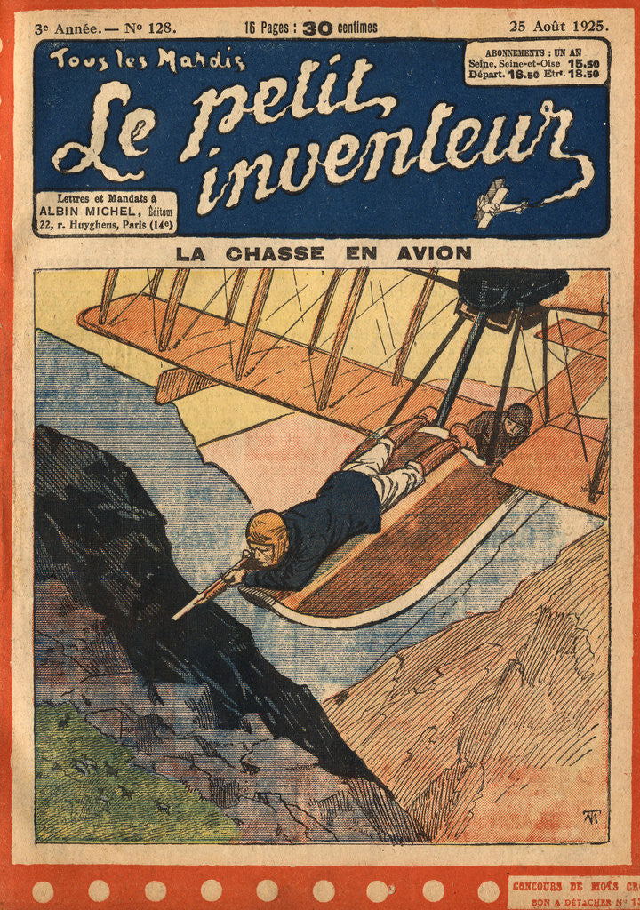 Detail of Illustration of a Man Hunting by Airplane by Anonymous