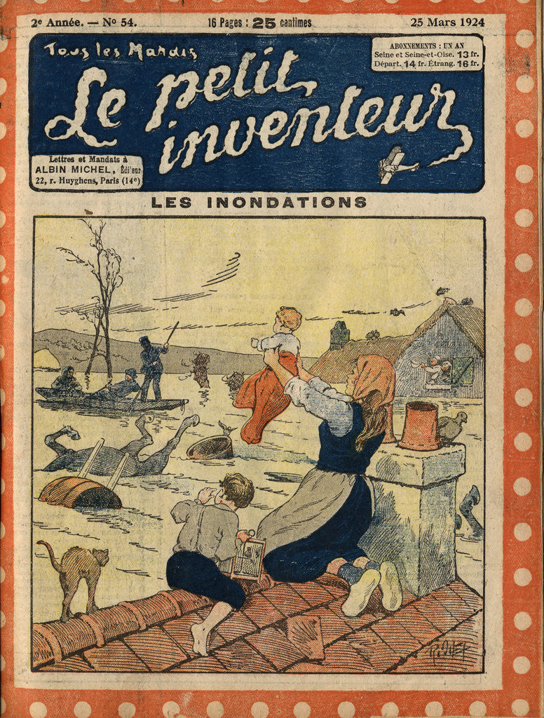 Detail of Illustration of Flood Victims by Anonymous